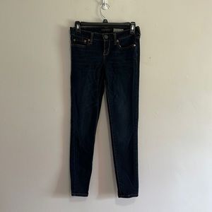 Aeropostale jegging dark wash 0 short